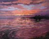 Coucher de soleil 2011 - Ile de Sein, Huile 65x81