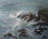 Pointe du Talut 2012 - Belle-Île-en-Mer, Tempête, Huile 60x73
