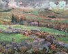L'aubrac, buron près de Marchastel 2001 - Huile 80x100