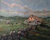 Petit buron au nord de Rieutort 2011 - Plateau d'Aubrac, Huile 50x61