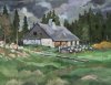 Chalet de Mézery 1993 - Jura, Gouache 49x63