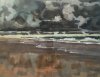 Plage d'Hatainville 2006 - Cotentin, Gouache 49x63