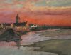 Marée descendante 2005 - Cotentin, Portbail, Gouache 49x63
